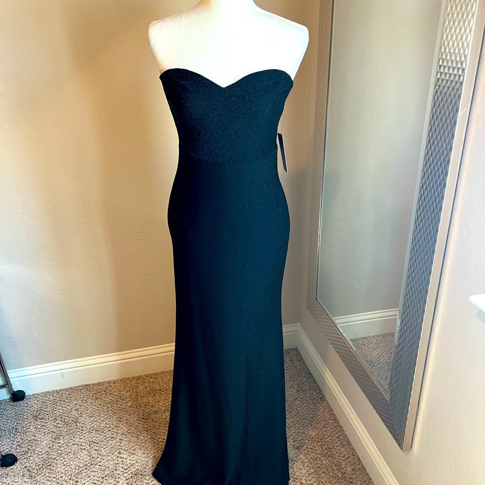 Lulus sweetheart sparkling black maxi dress